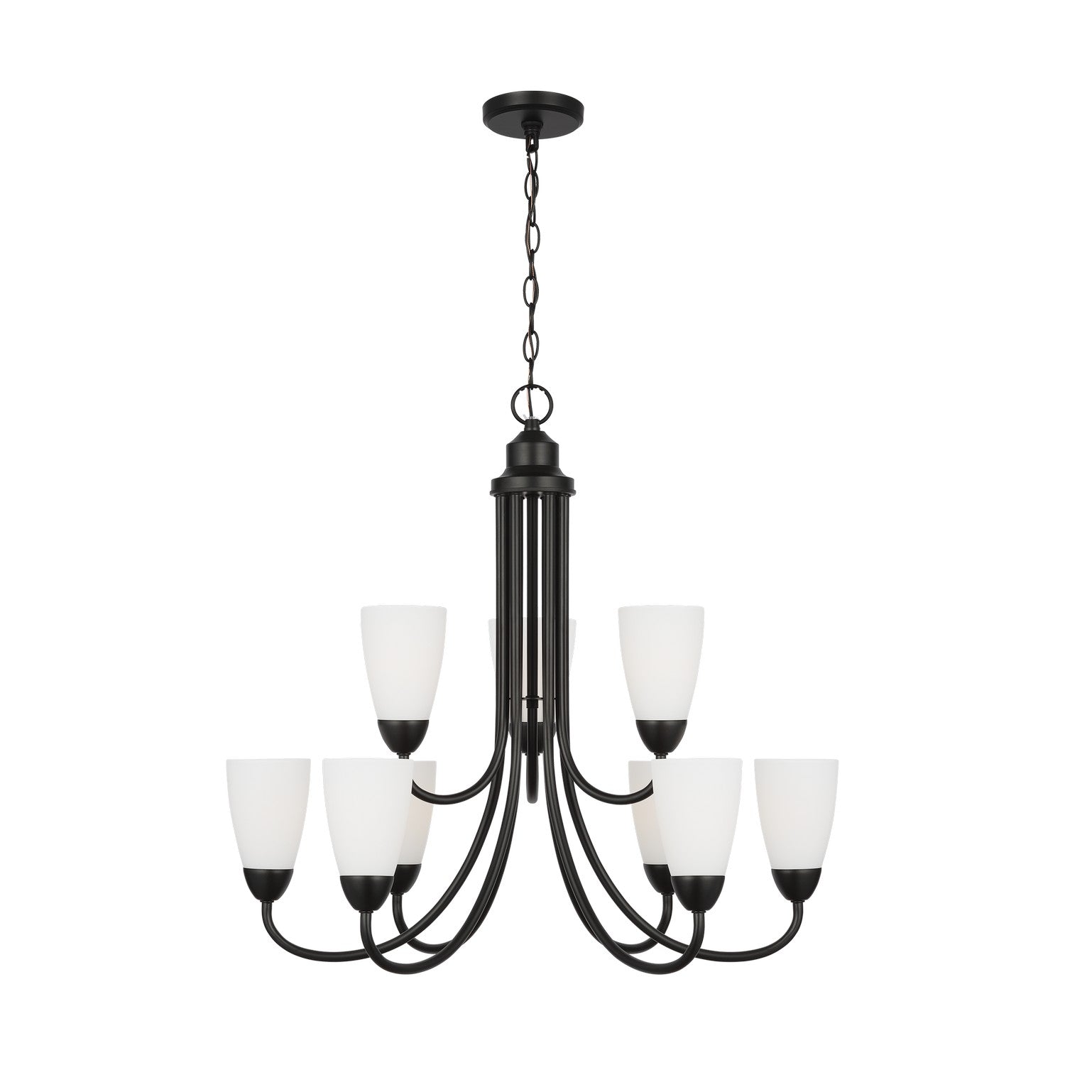 Generation Lighting - 3120209-112 - Nine Light Chandelier - Seville - Midnight Black