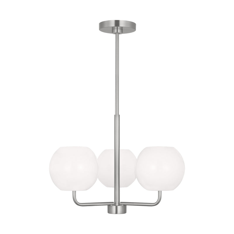 Generation Lighting - GLC1043BS - Three Light Chandelier - Rory - Brushed Steel