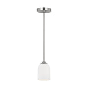 Generation Lighting - GLP1021BS - One Light Mini Pendant - Emile - Brushed Steel
