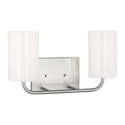 Generation Lighting - GLV1002BS - Two Light Vanity - Rhett - Brushed Steel