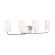 Generation Lighting - GLV1004BS - Four Light Vanity - Rhett - Brushed Steel