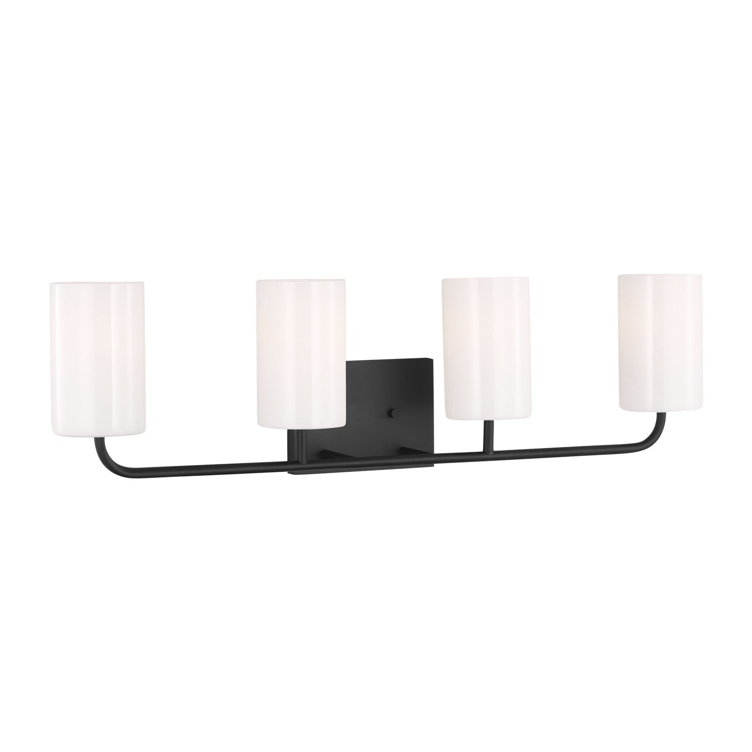 Generation Lighting - GLV1004MBK - Four Light Vanity - Rhett - Midnight Black
