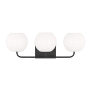 Generation Lighting - GLV1013MBK - Three Light Vanity - Rory - Midnight Black