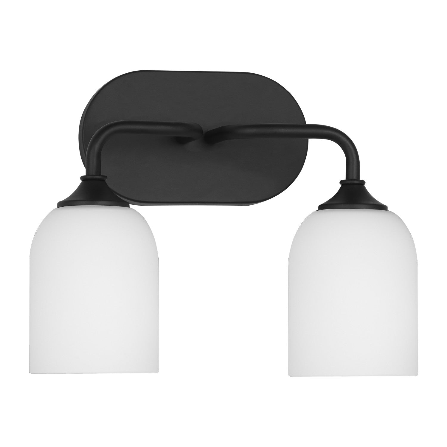 Generation Lighting - GLV1022MBK - Two Light Vanity - Emile - Midnight Black