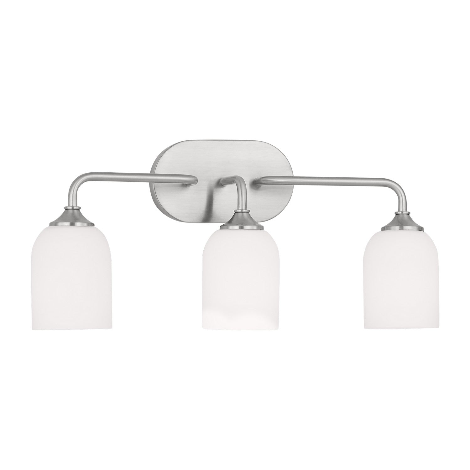 Generation Lighting - GLV1023BS - Three Light Vanity - Emile - Brushed Steel