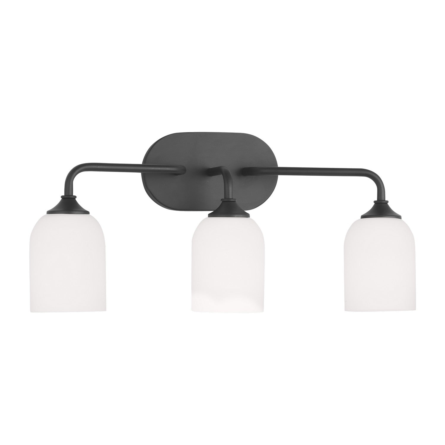 Generation Lighting - GLV1023MBK - Three Light Vanity - Emile - Midnight Black