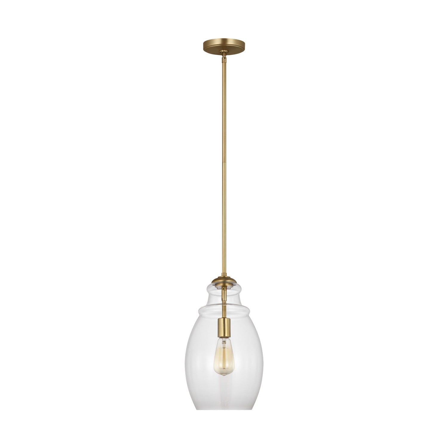 Generation Lighting - P1484SB - One Light Pendant - Marino - Satin Brass