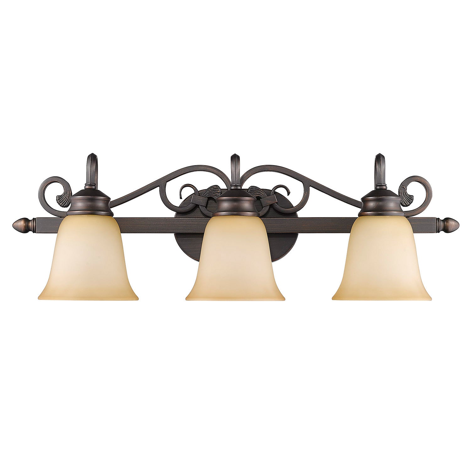Golden - 4074-3 RBZ - Three Light Vanity Light - Belle Meade - Rubbed Bronze