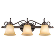 Golden - 4074-3 RBZ - Three Light Vanity Light - Belle Meade - Rubbed Bronze