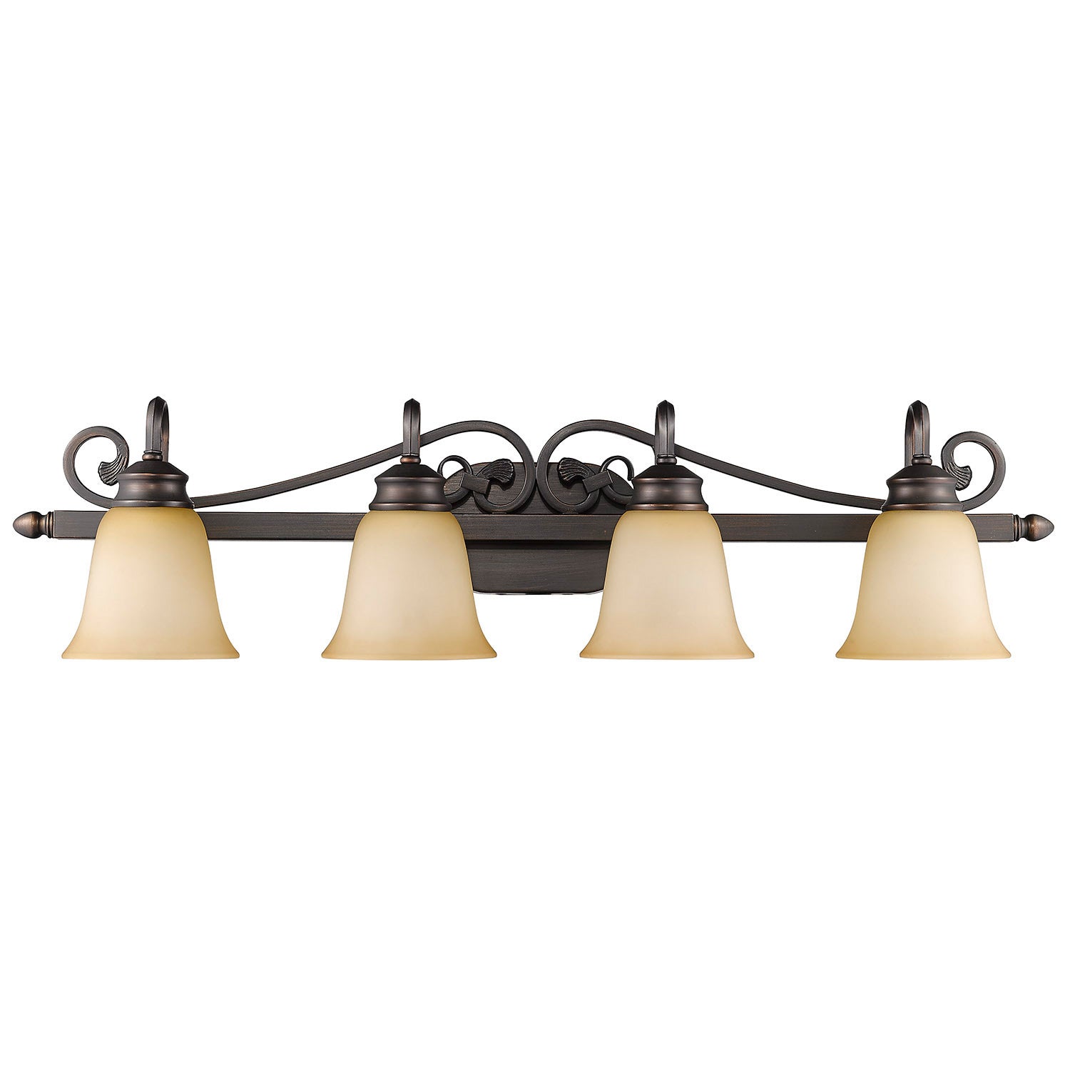 Golden - 4074-4 RBZ - Four Light Vanity - Belle Meade - Rubbed Bronze