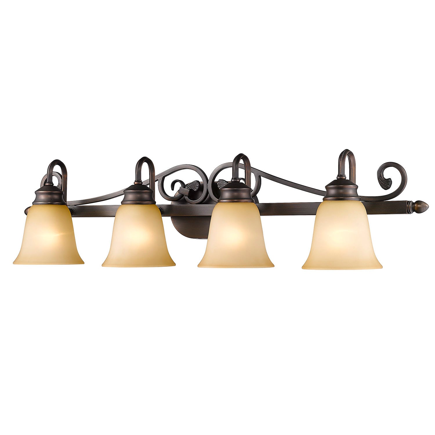 Golden - 4074-4 RBZ - Four Light Vanity - Belle Meade - Rubbed Bronze