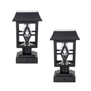 Gama Sonic - 84BP250011 - Post Cap/Pier Mount Light - 2 PK - Luna II - Black