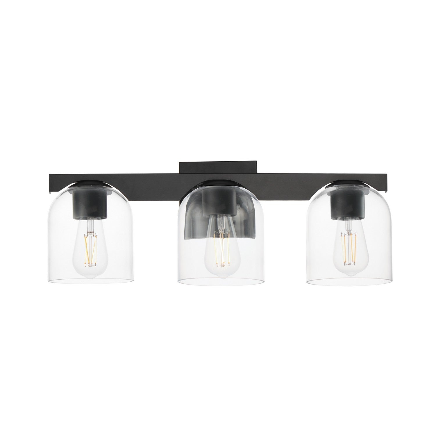 Maxim - 21233CLBK - Three Light Bath Vanity - Scoop - Black