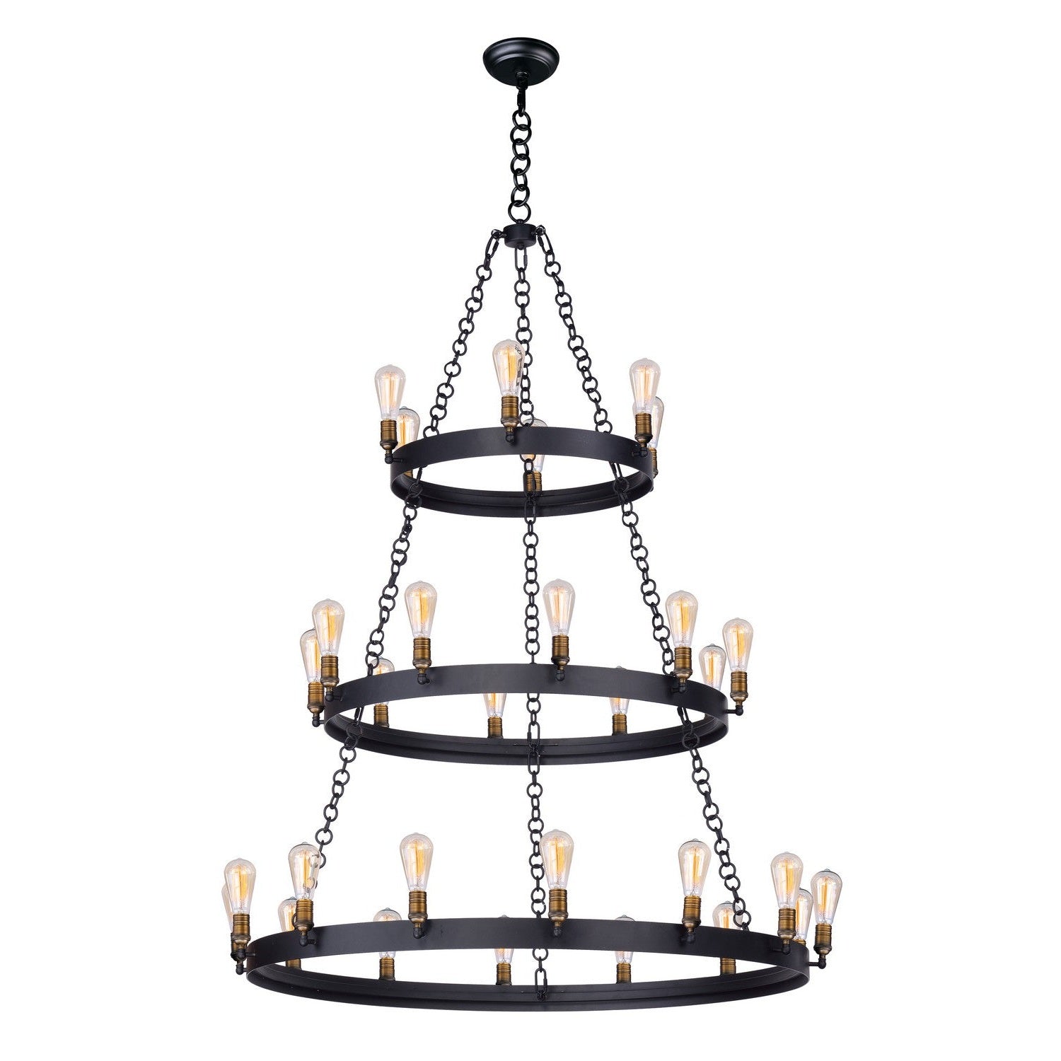 Maxim - 26278BKNAB/BUL - LED Chandelier - Noble - Black / Natural Aged Brass