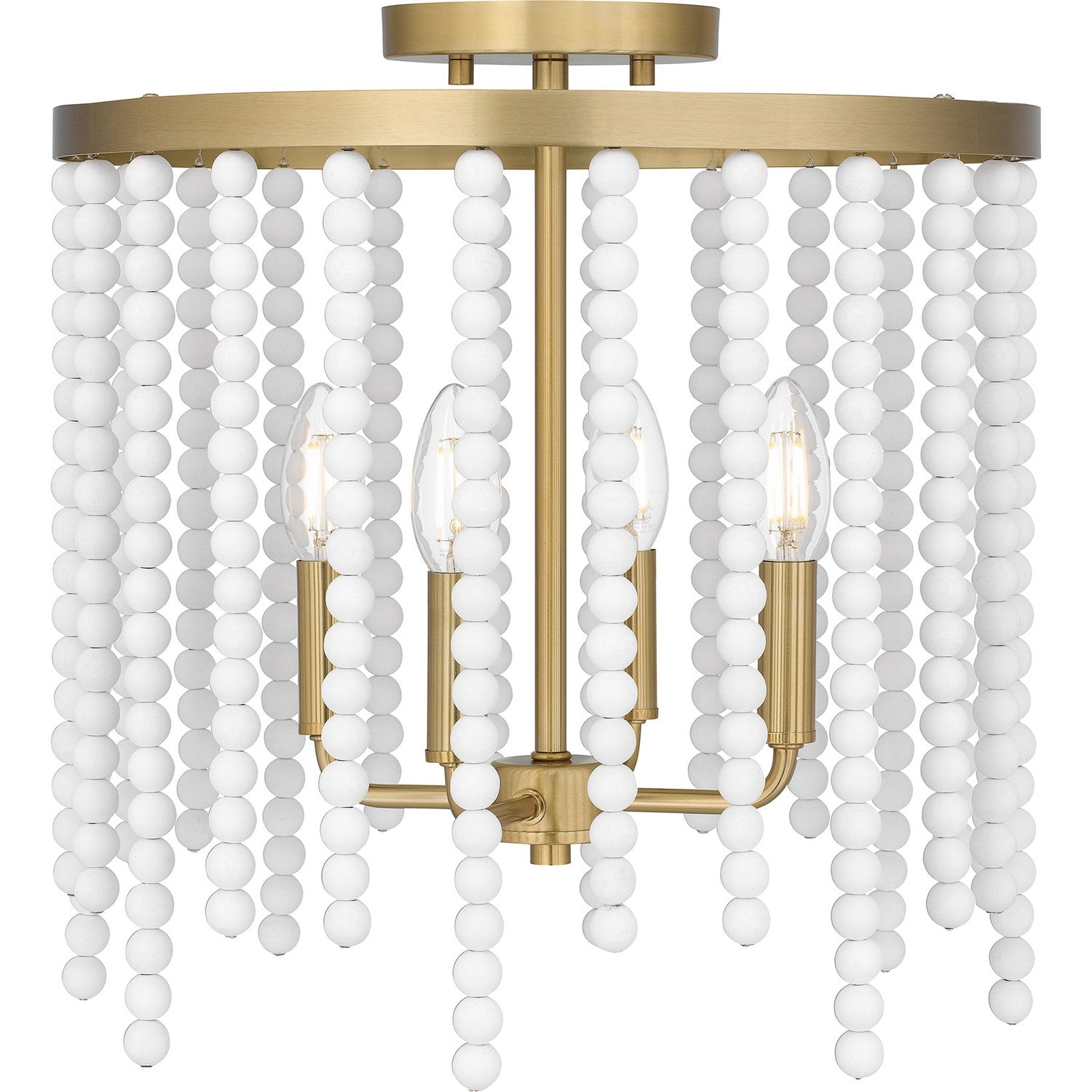 Quoizel - APE1716AB - Four Light Semi Flush Mount - Apelle - Aged Brass