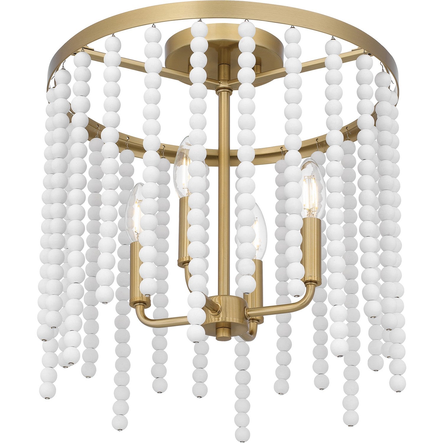 Quoizel - APE1716AB - Four Light Semi Flush Mount - Apelle - Aged Brass