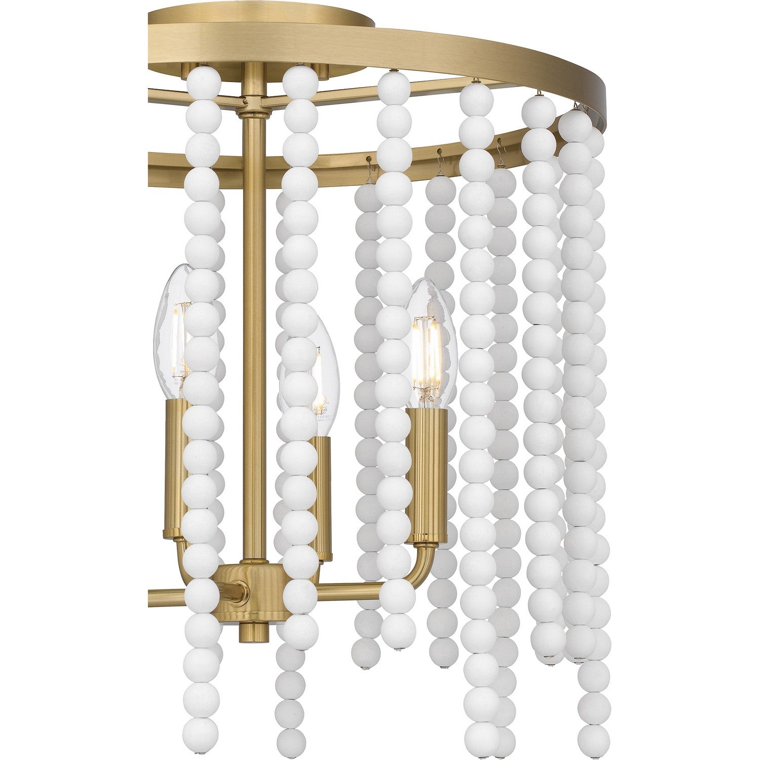 Quoizel - APE1716AB - Four Light Semi Flush Mount - Apelle - Aged Brass