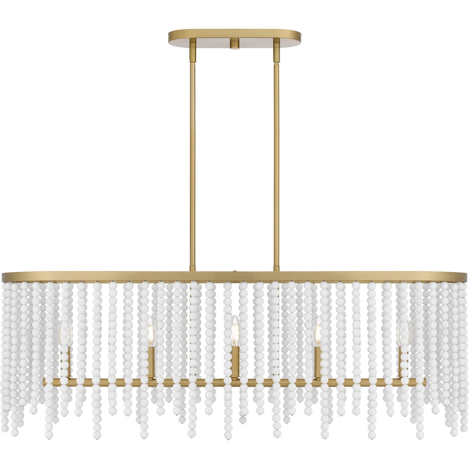 Quoizel - APE542AB - Five Light Linear Chandelier - Apelle - Aged Brass