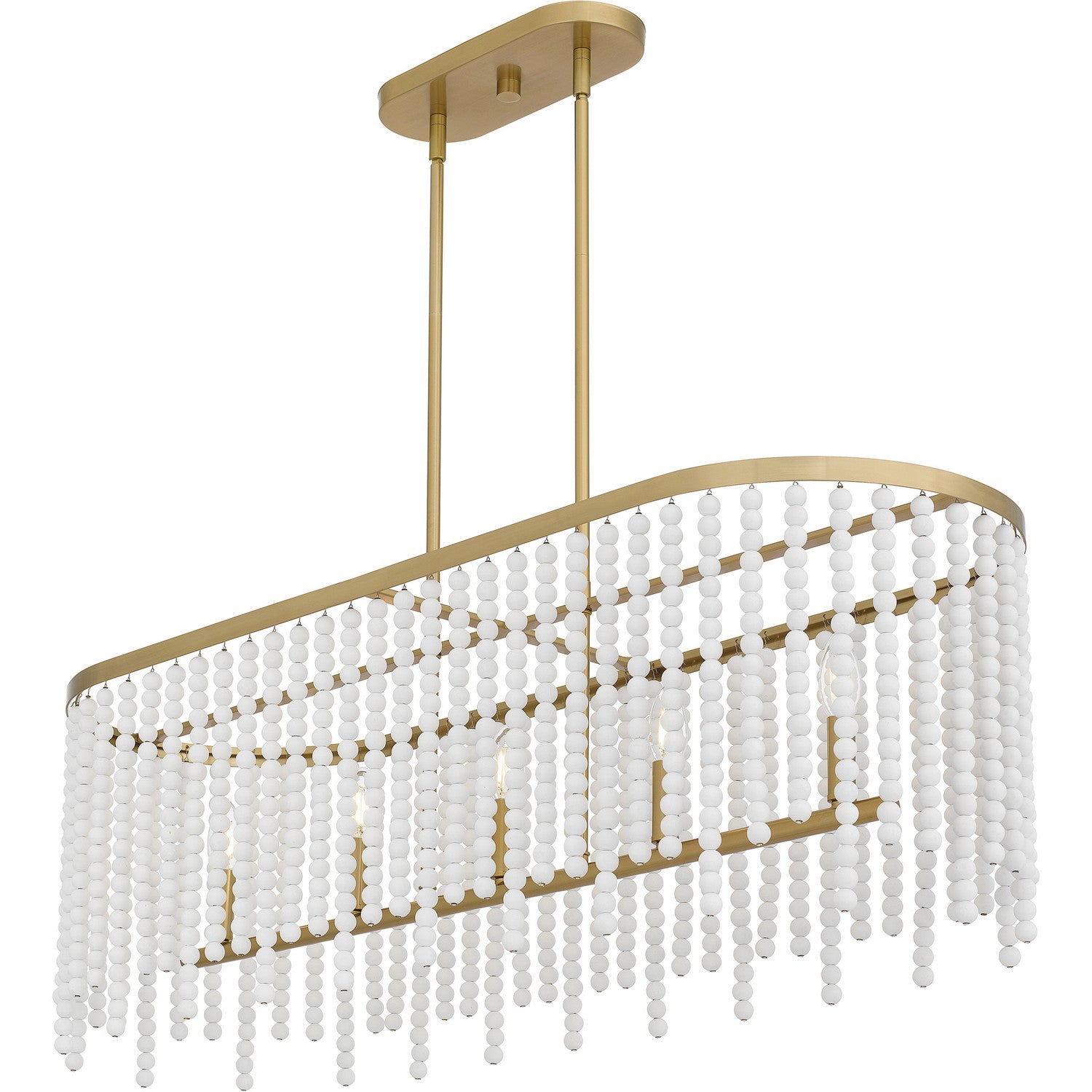 Quoizel - APE542AB - Five Light Linear Chandelier - Apelle - Aged Brass