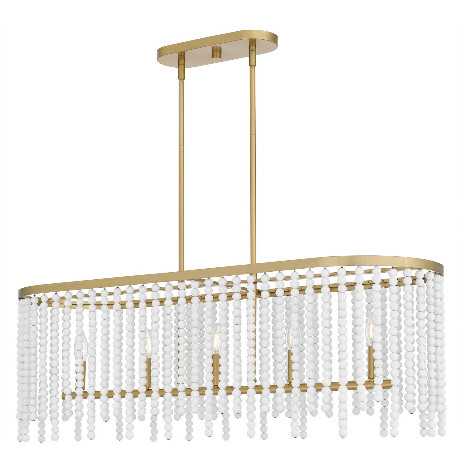 Quoizel - APE542AB - Five Light Linear Chandelier - Apelle - Aged Brass