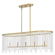 Quoizel - APE542AB - Five Light Linear Chandelier - Apelle - Aged Brass