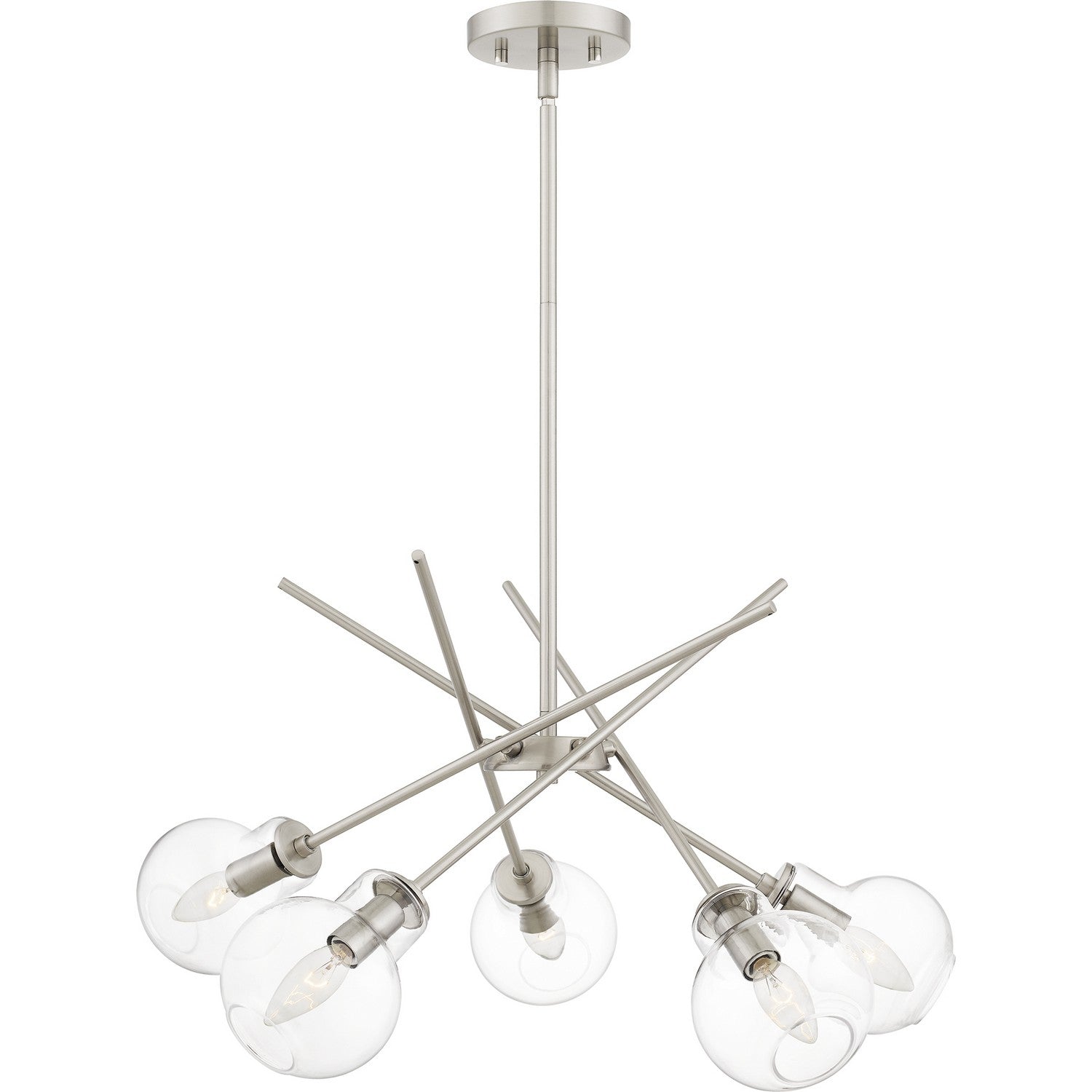 Quoizel - ASA5026BN - Five Light Chandelier - Asha - Brushed Nickel