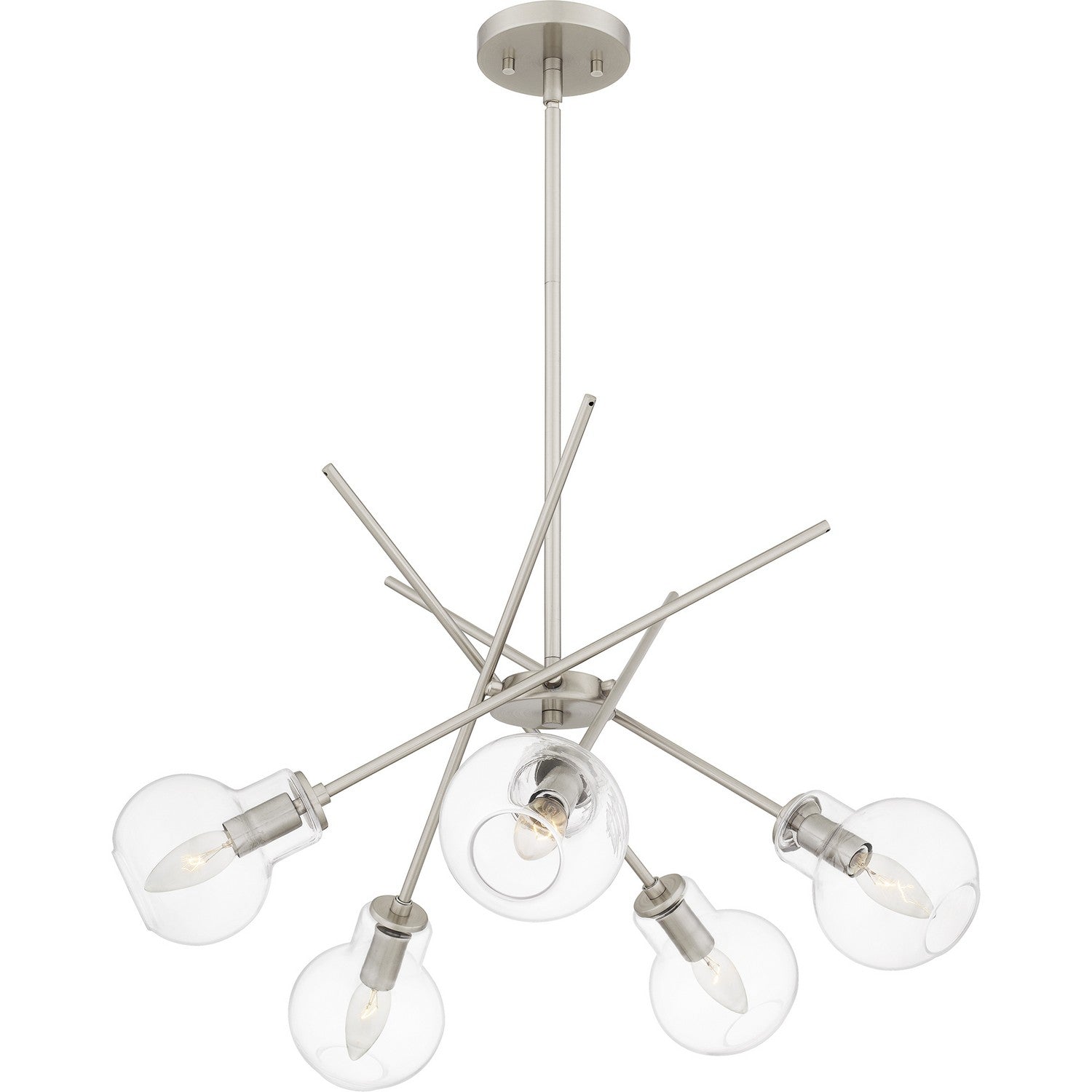Quoizel - ASA5026BN - Five Light Chandelier - Asha - Brushed Nickel