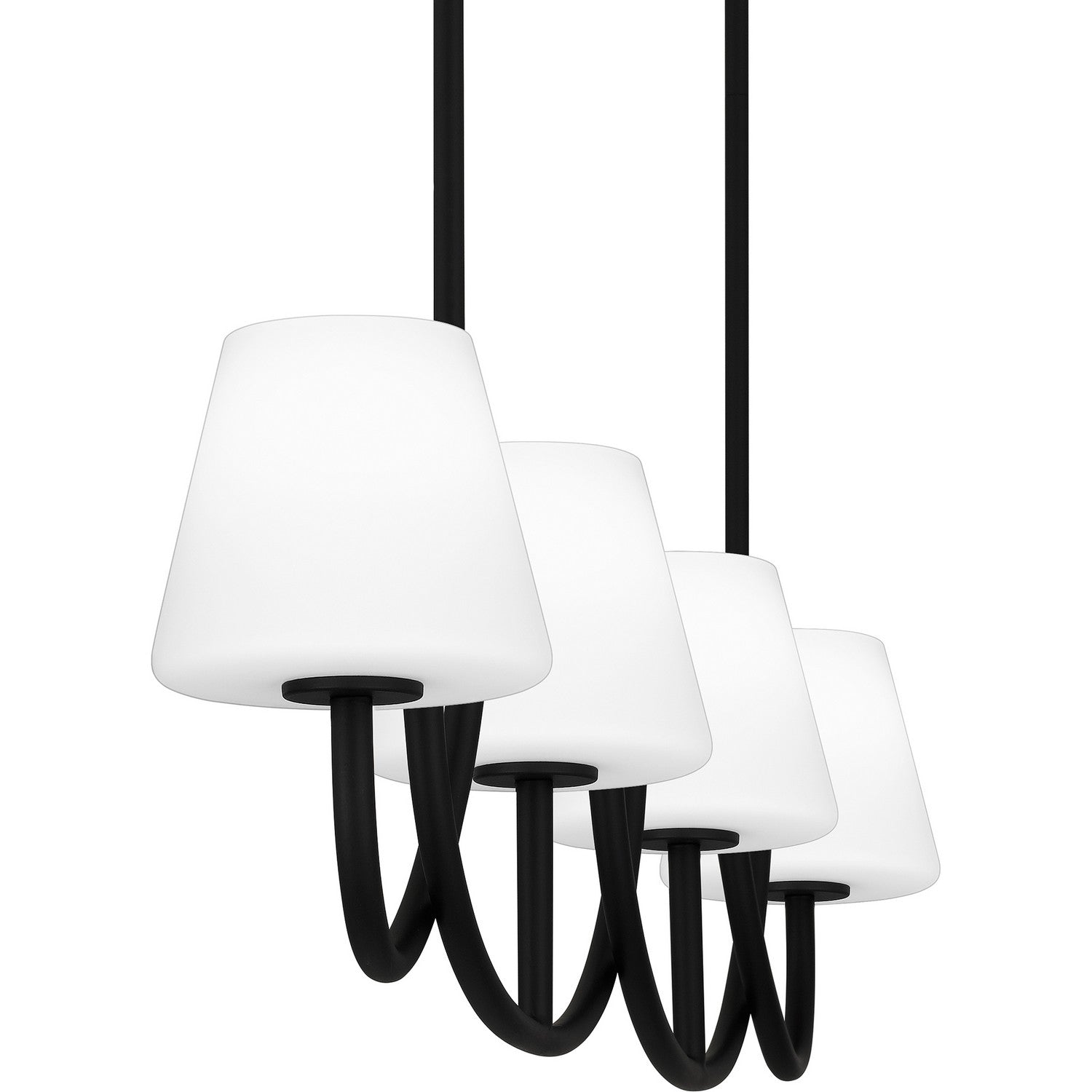 Quoizel - ATK440MBK - Four Light Linear Chandelier - Atkins - Matte Black