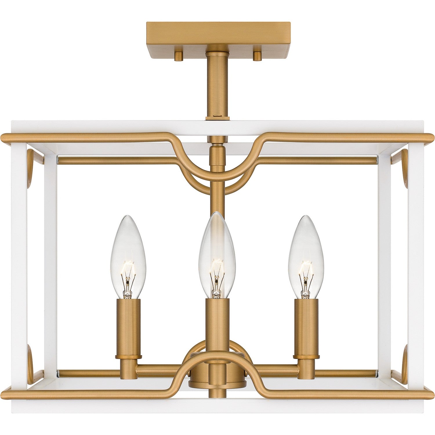 Quoizel - BNK1714W - Four Light Semi Flush Mount - Brinkman - Matte White