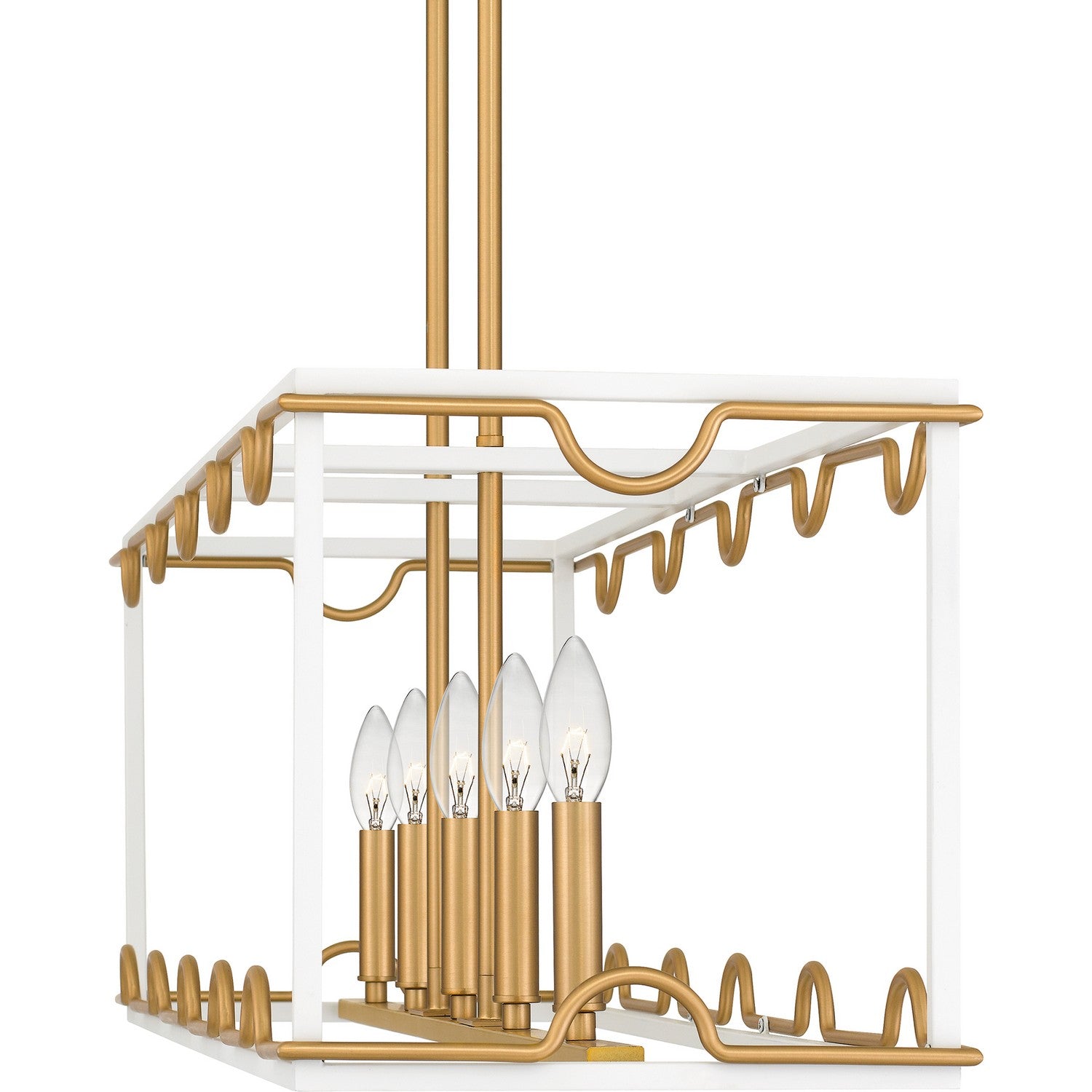 Quoizel - BNK542W - Five Light Linear Chandelier - Brinkman - Matte White