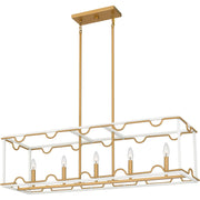 Quoizel - BNK542W - Five Light Linear Chandelier - Brinkman - Matte White