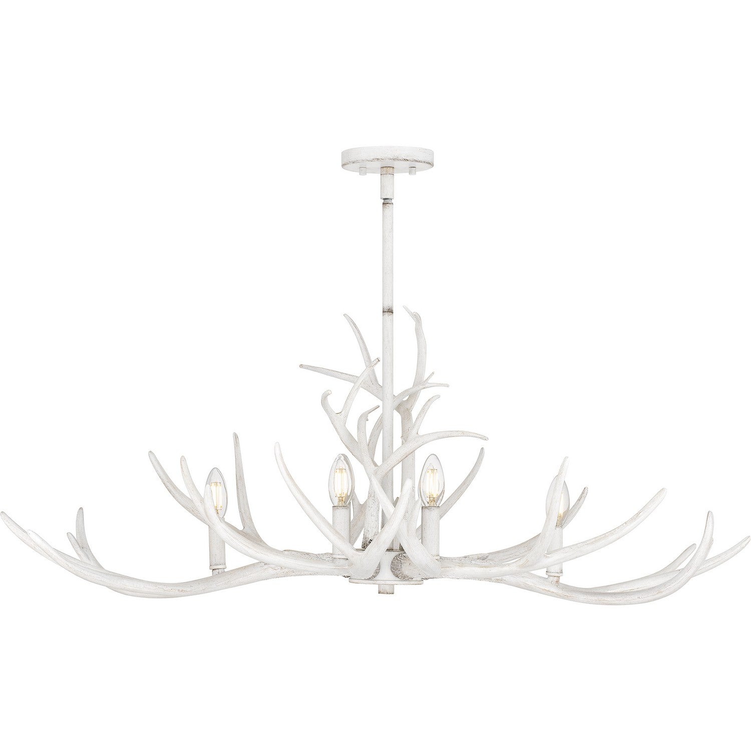 Quoizel - BSH640AWH - Six Light Linear Chandelier - Brosh - Antique White
