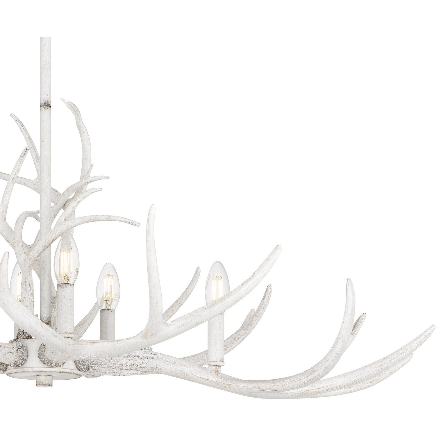 Quoizel - BSH640AWH - Six Light Linear Chandelier - Brosh - Antique White