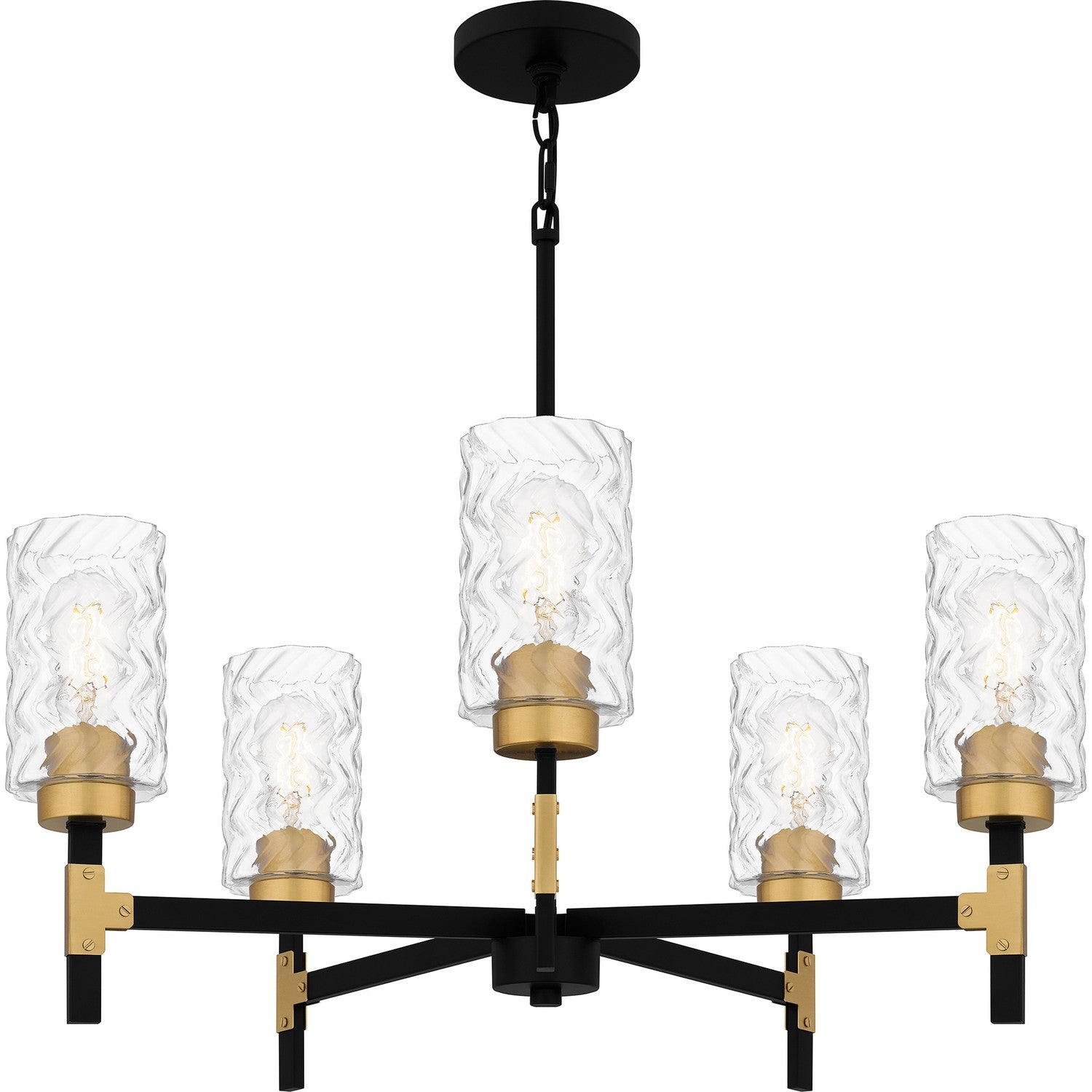 Quoizel - CAY5028MBK - Five Light Chandelier - Carly - Matte Black
