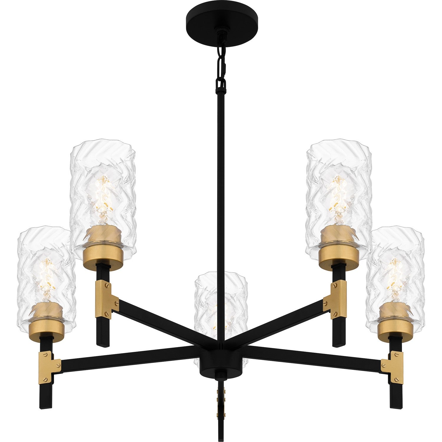 Quoizel - CAY5028MBK - Five Light Chandelier - Carly - Matte Black