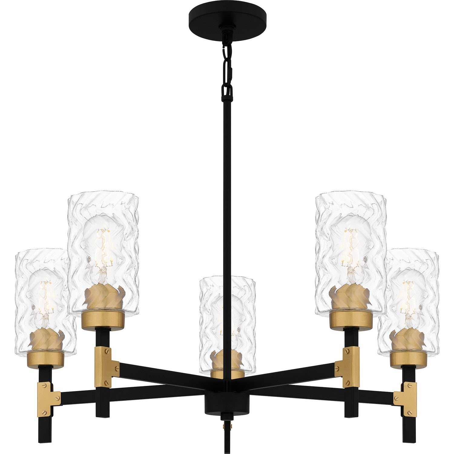 Quoizel - CAY5028MBK - Five Light Chandelier - Carly - Matte Black