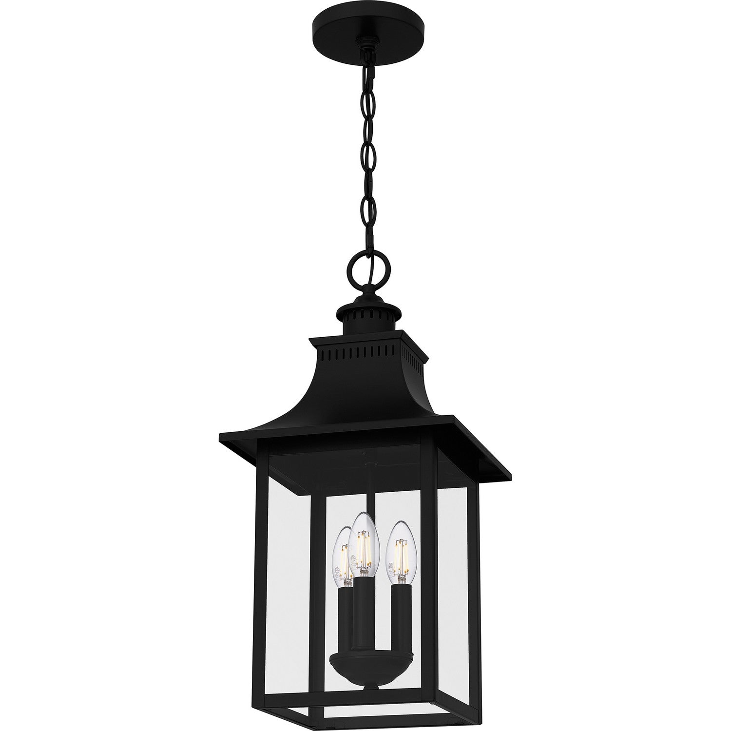 Quoizel - CCR1910K - Three Light Outdoor Hanging Lantern - Chancellor - Mystic Black