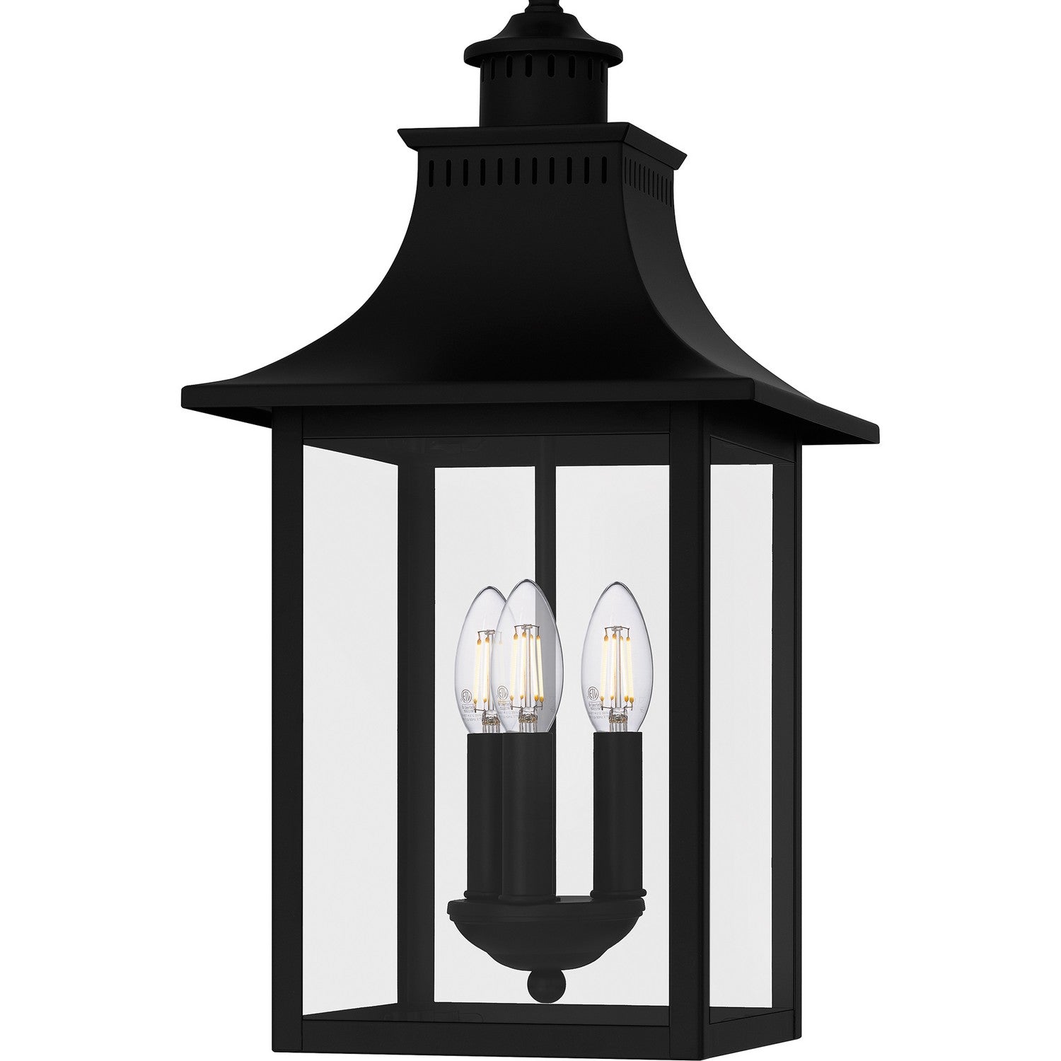 Quoizel - CCR1910K - Three Light Outdoor Hanging Lantern - Chancellor - Mystic Black