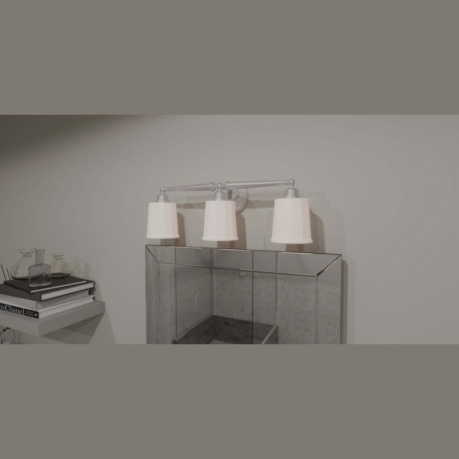 Quoizel - CEC8624BN - Three Light Bath - Cecilia - Brushed Nickel