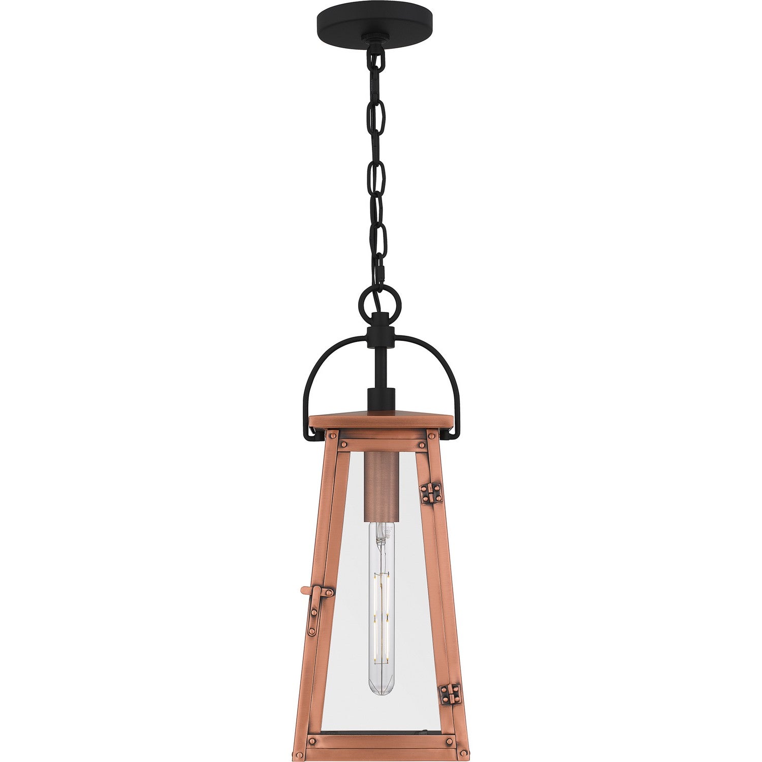 Quoizel - CLN1907AC - One Light Outdoor Hanging Lantern - Carolina - Aged Copper