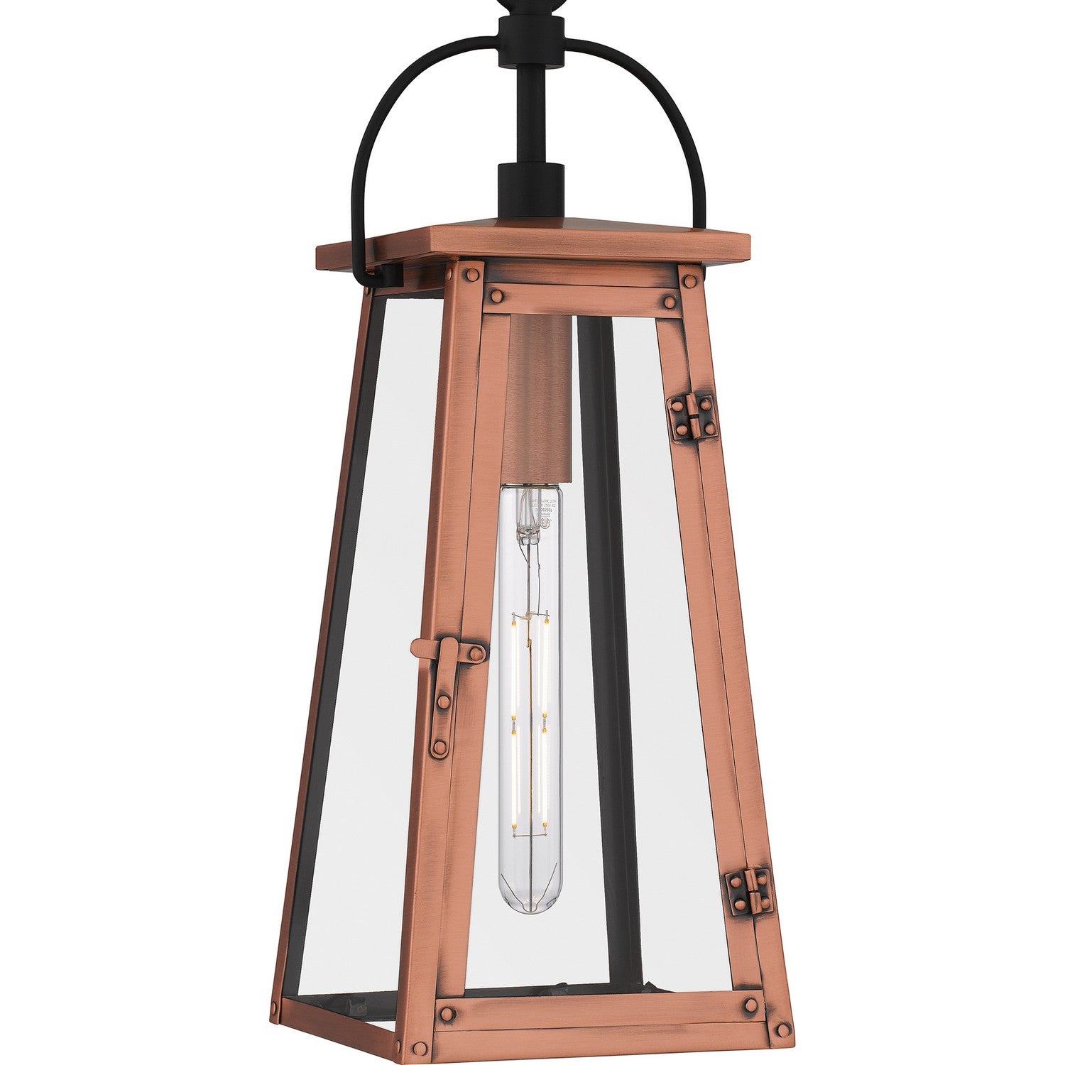 Quoizel - CLN1907AC - One Light Outdoor Hanging Lantern - Carolina - Aged Copper
