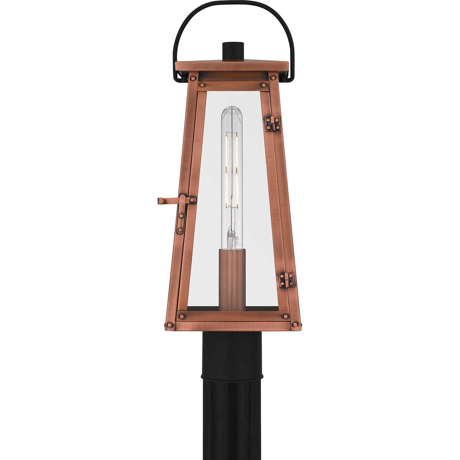 Quoizel - CLN9007AC - One Light Outdoor Post Mount - Carolina - Aged Copper