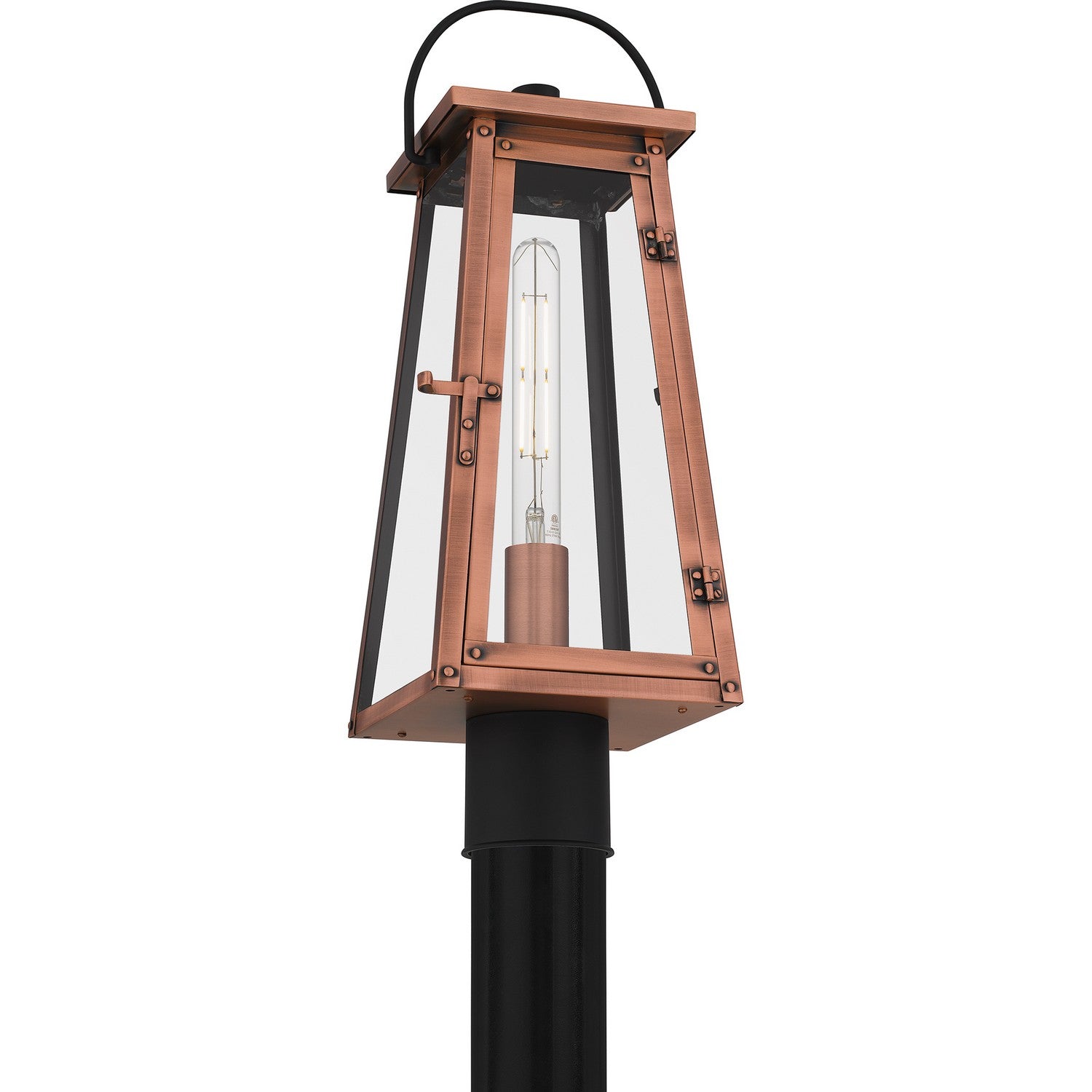 Quoizel - CLN9007AC - One Light Outdoor Post Mount - Carolina - Aged Copper