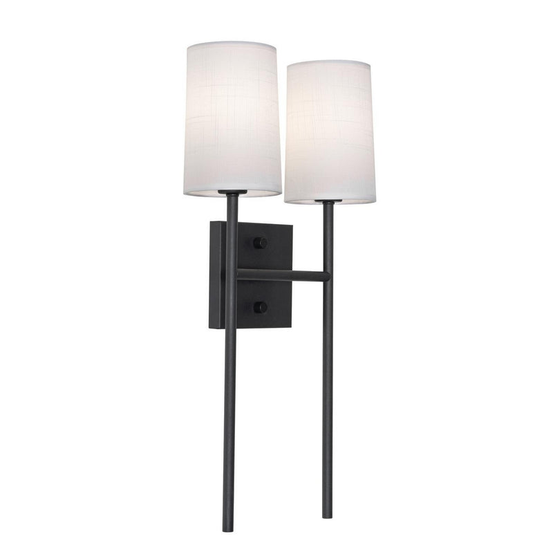 AFX Lighting - ROSS1020CBBK - Two Light Wall Sconce - Rose - Black