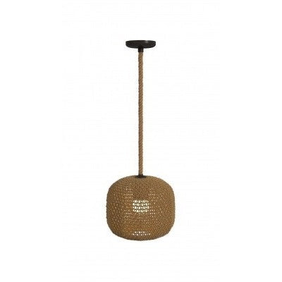 Avenue Lighting - HF1004-RP - One Light Pendant - Malibu - natural Hemp Rope