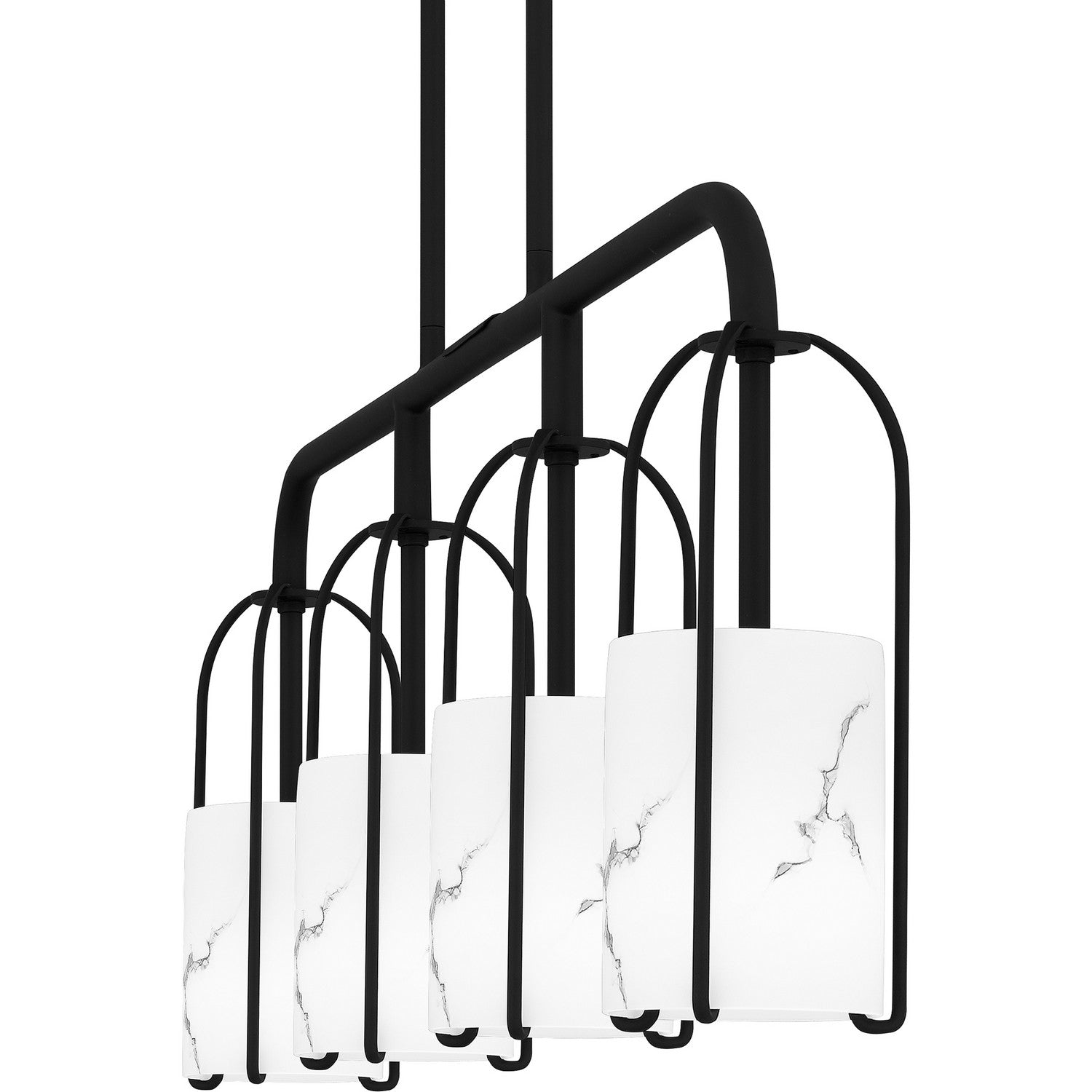 Quoizel - FRB438MBK - Four Light Linear Chandelier - Fairbanks - Matte Black