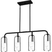 Quoizel - FRB438MBK - Four Light Linear Chandelier - Fairbanks - Matte Black