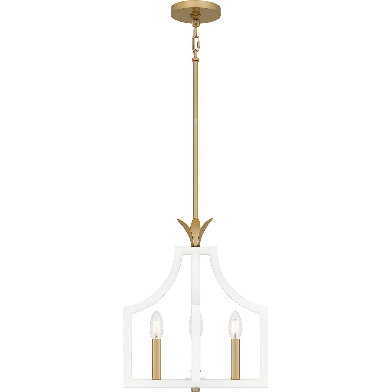 Quoizel - DSL1814W - Four Light Pendant - Dusty Lane - Matte White