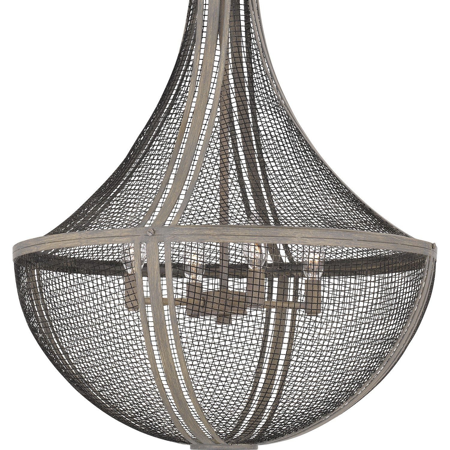 Quoizel - HLE2822DGW - Four Light Pendant - Hallie - Distressed Grey Wood
