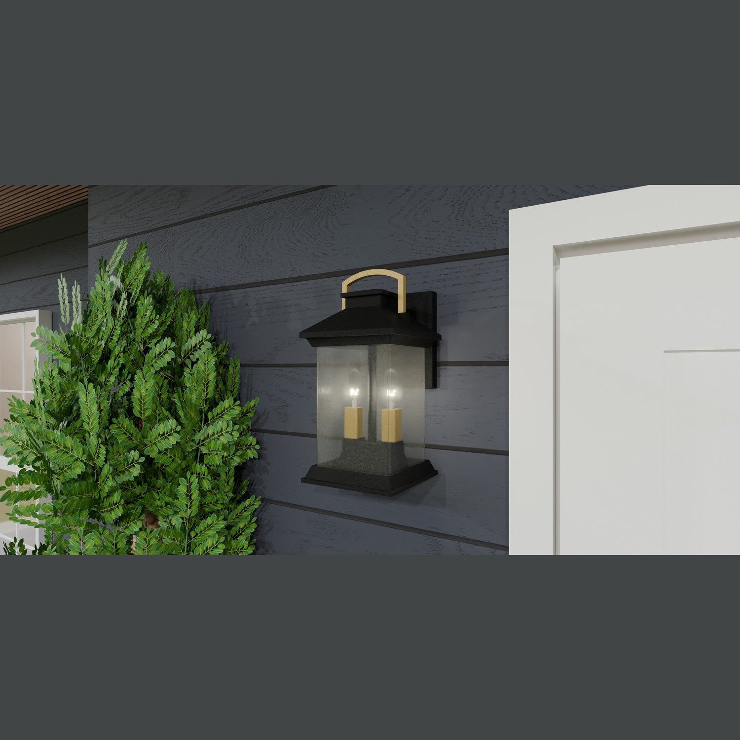 Quoizel - HND8206EK - Two Light Outdoor Wall Mount - Henderson - Earth Black